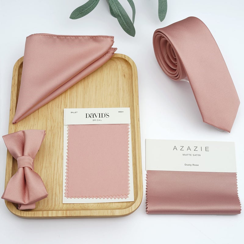 ZENXUS Extra Long Solid Tie for Men Big and Tall, Rose Gold XL Tie 70 inch - Image 5